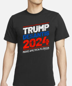 Trump DeSantis 2024 Make America Florida Distressed Unisex Classic T-Shirt
