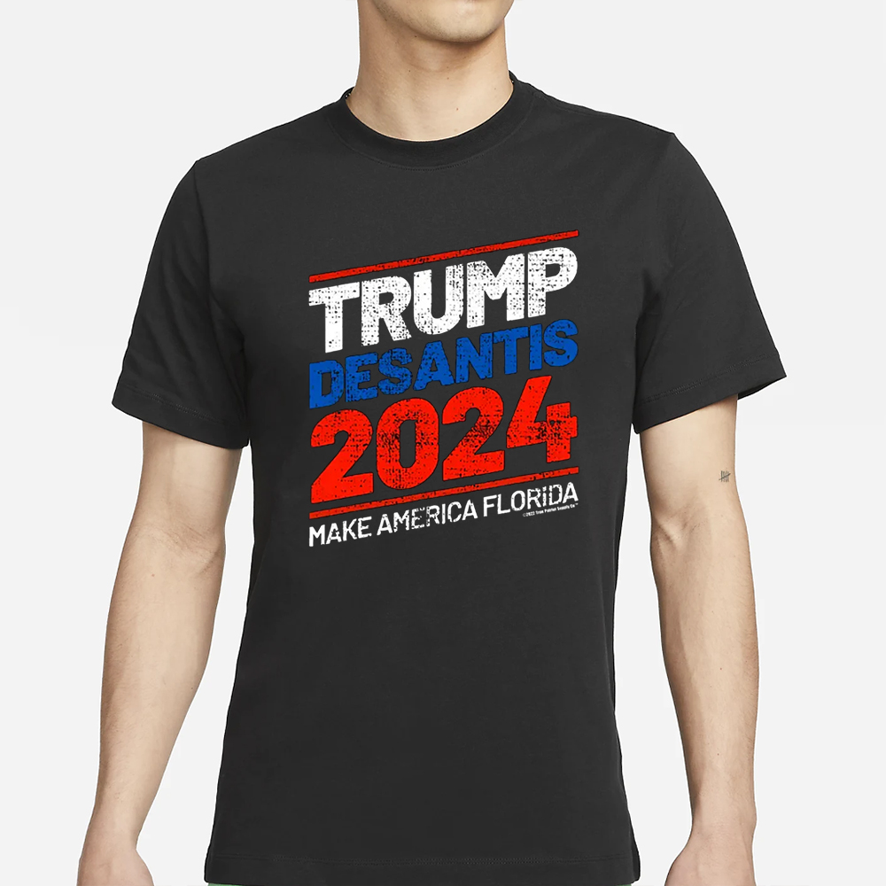 Trump DeSantis 2024 Make America Florida Distressed Unisex Classic T-Shirt