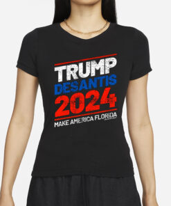 Trump DeSantis 2024 Make America Florida Distressed Unisex Classic T-Shirts