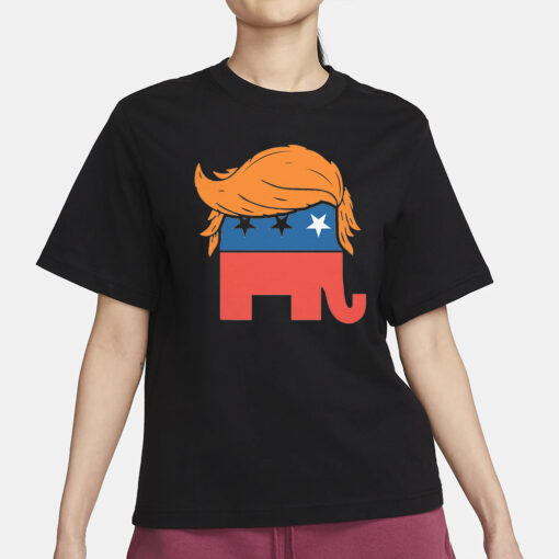 Trump Elephant GOP Hair T-Shirt1