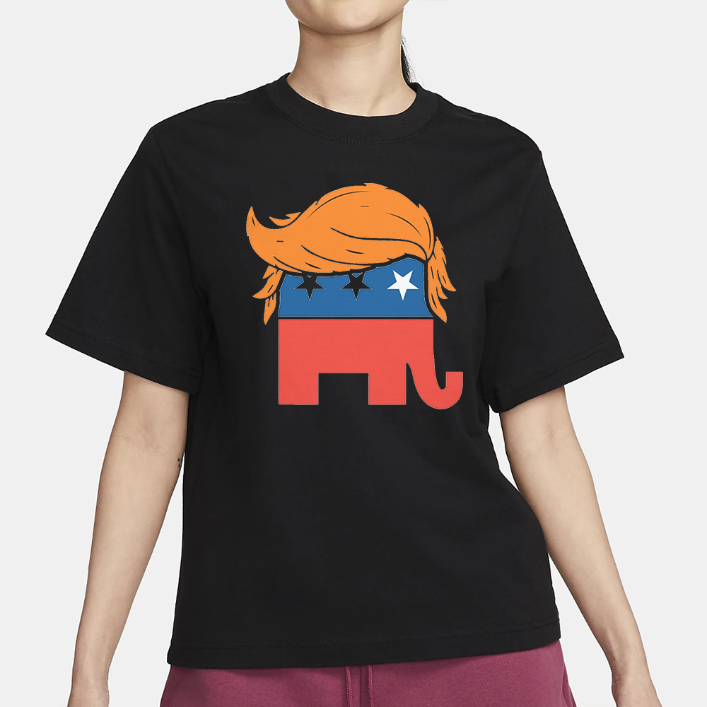 Trump Elephant GOP Hair T-Shirt1