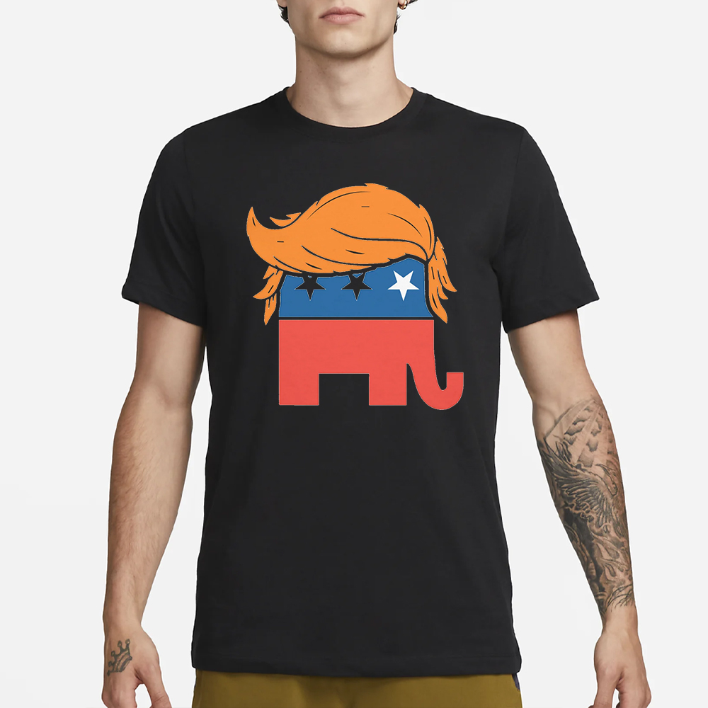 Trump Elephant GOP Hair T-Shirt3