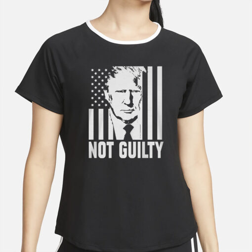 Trump Not Guilty Flag T-Shirt2