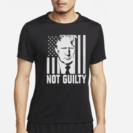 Trump Not Guilty Flag T-Shirt4