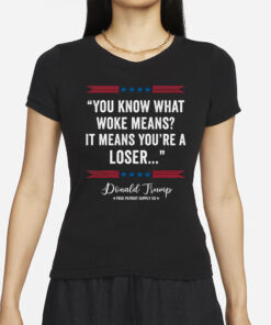 You Know What Woke Means It Means You're a Loser Trump 2024 Anti Woke Unisex Classic T Shirts